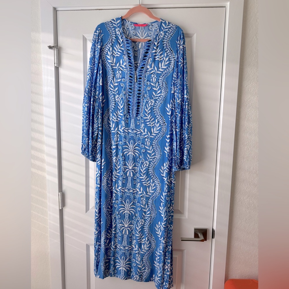 Lilly Pulitzer blue maxi dress 8